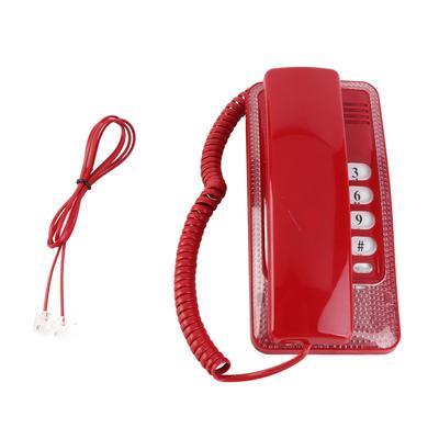 Nástěnná pevná telefonní linka bez identifikace volajícího domácí telefon pro hotelovou rodinu(Červené)
