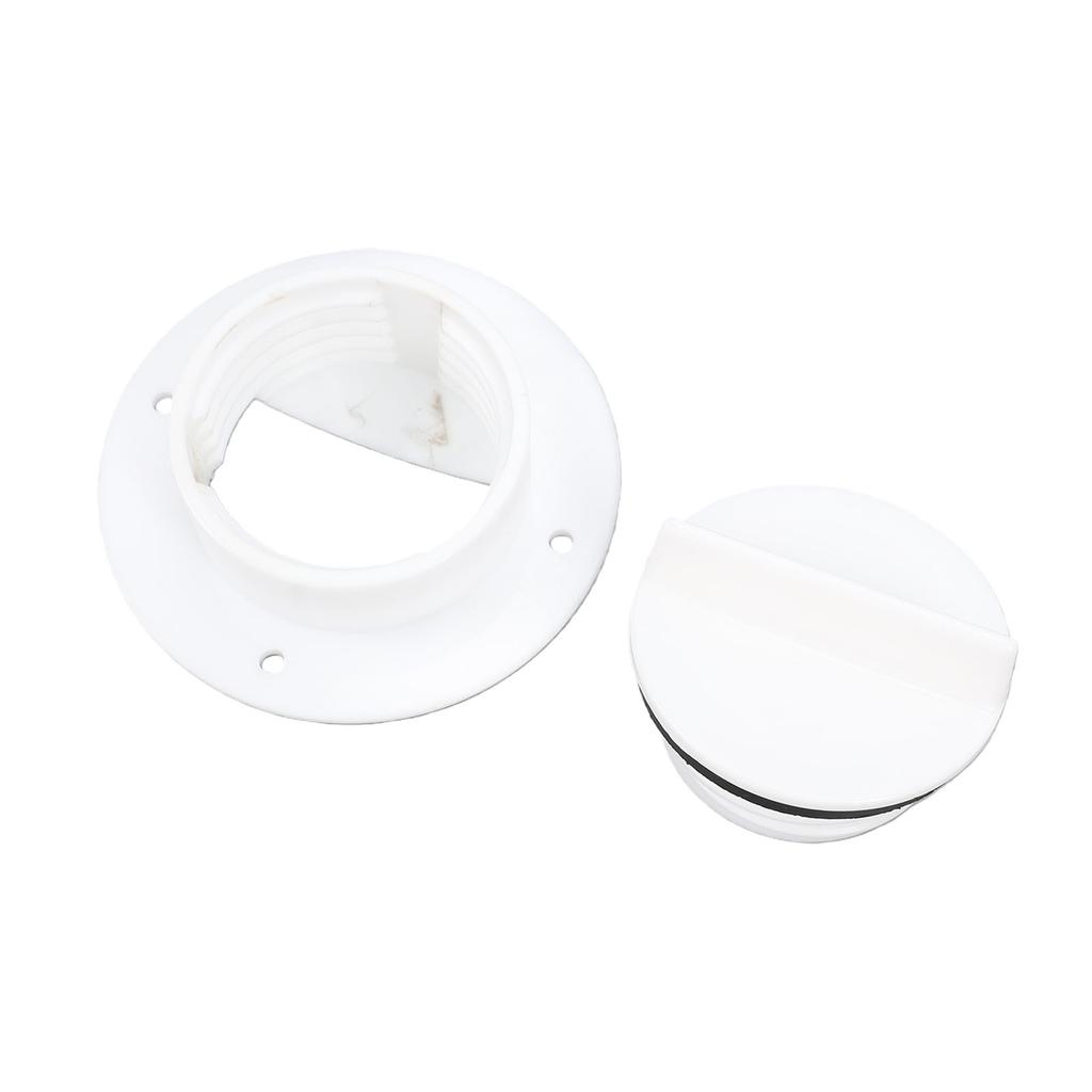 3.5in Nylon Boat Floor Drain with Cover Round Marine Deck Drain Scupper for Boats Yachts Ships