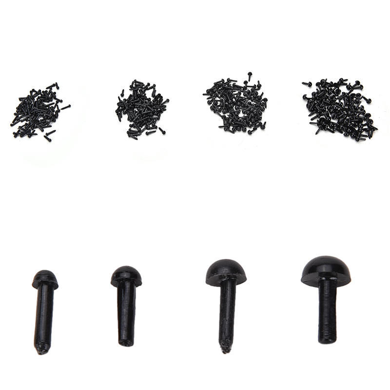 100 Pcs/Set Plastic Black Eyes For Bear Doll Animal Puppet Diy Black Eyes 4 Size