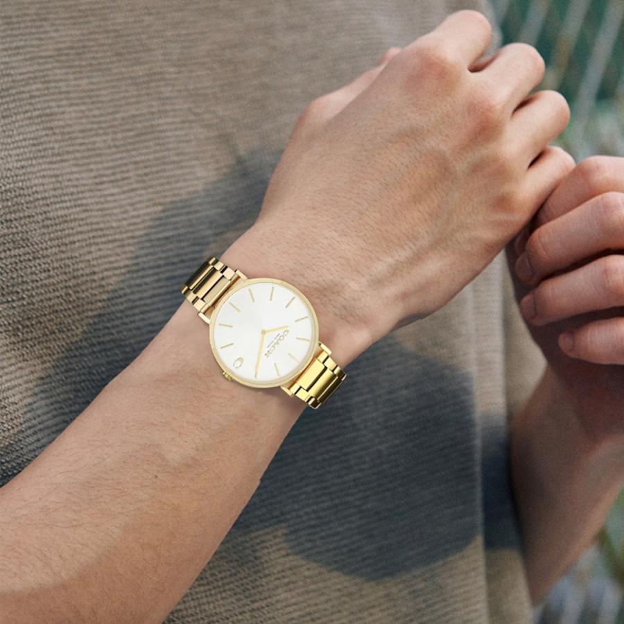 Coach Men's Gold Stainless Steel Watch, Minimalist Dial, Luxury Fashion Wristwatch 14602430