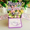 Best Wishes 3D Mother's Day Card Butterfly Flower Pop Up Card Mom Greeting Card  Party Decoration