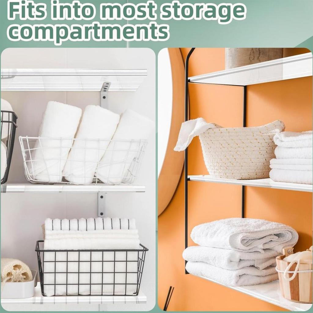 Cabinet Shelf Replacement 2-Piece Heavy Duty Clear Storage Bathroom Shelves Insert Replacement For Bathroom Living Room Wall