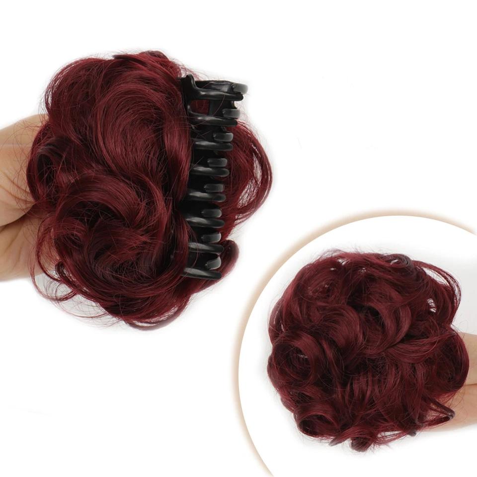 

Модный ленивый зажим для волос в виде петли для волос в стиле цветочного бутона с шарообразной головкой, женский натуральный пушистый длинный зажим для волос в виде бусин для парика 1PC