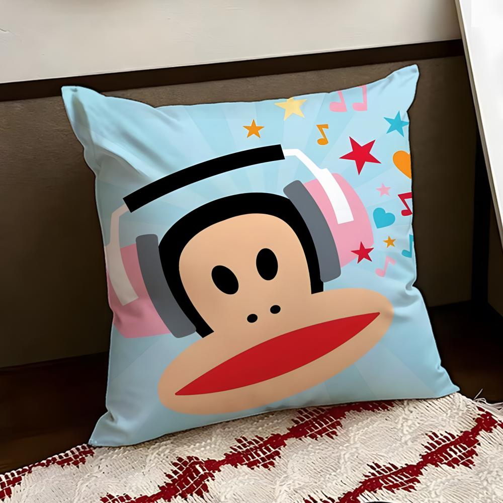 Cartoon PPaul Frank Monkey Cushion Cover Reversible Soft Durable Pillow Cover Home Car MultiScene Use for Daily Comfort