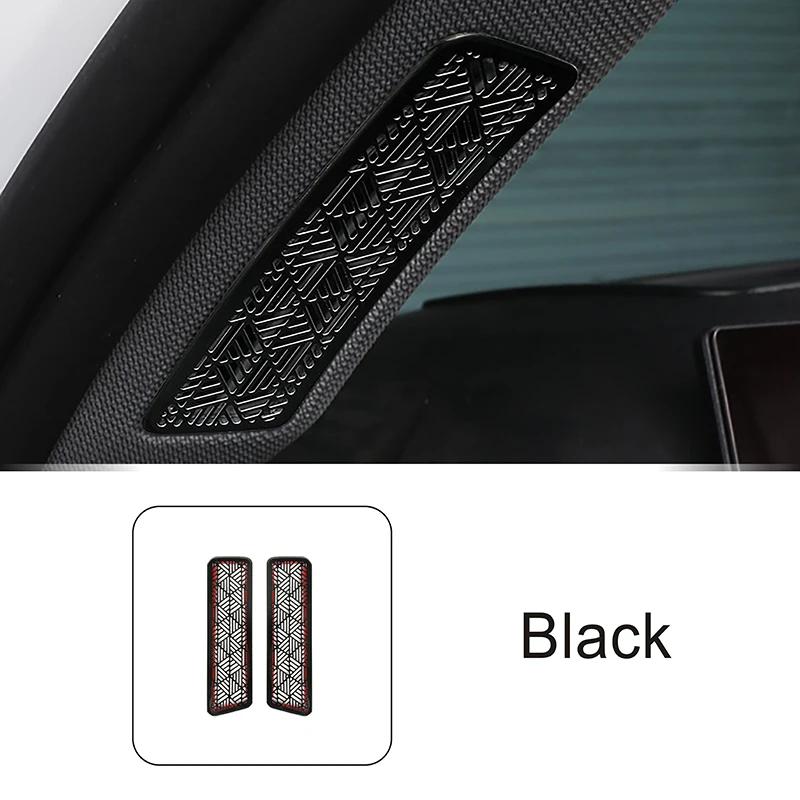 

For BMW 5 Series i5 G60 G68 2024 Car Door A Pillar Speaker Audio Outlet Panel Cover Decal Stiker Metal Trim Interior Accessories pair Black