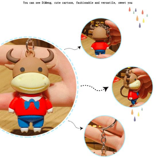 Корова кукла автомобиль брелок для ключей сумка для хранения орнамент небольшой кулон — фото 7