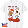 I Put Out For Santa Matching Couple Cookies Milk Christmas Unisex T-Shirt