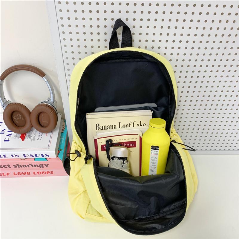Lightweight Nylon Backpack Student Schoolbag Large Capacity Commuter Women Travel Backpack