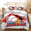 Sports Series Baseball Basketball Football Bed Three-Piece Quilt Cover 3D Digital Printing Kit