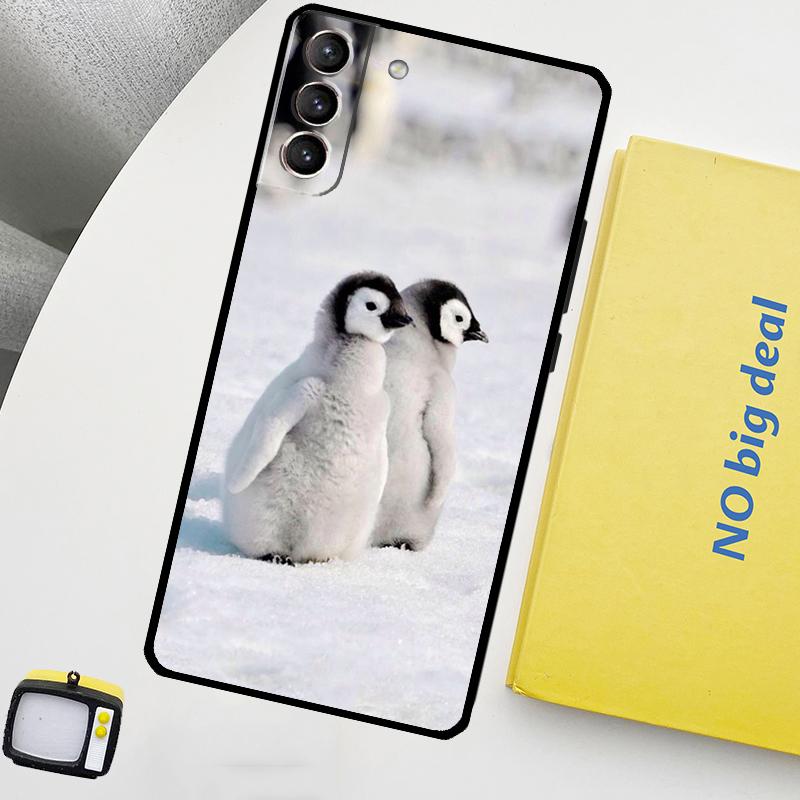 Penguin Snow Arctic Cute Animal Phone Case For Samsung Galaxy S25 Ultra S21 S22 S23 S24 Ultra S9 S10 S20 Plus S25 FE Cover