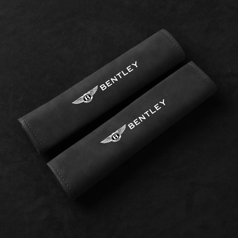 

2Pcs Car Seat Belt Cover Shoulder Protector Pad Auto Accessory For Bentley Continental GT MULLINER Bentayga Flying Hurtling Spur