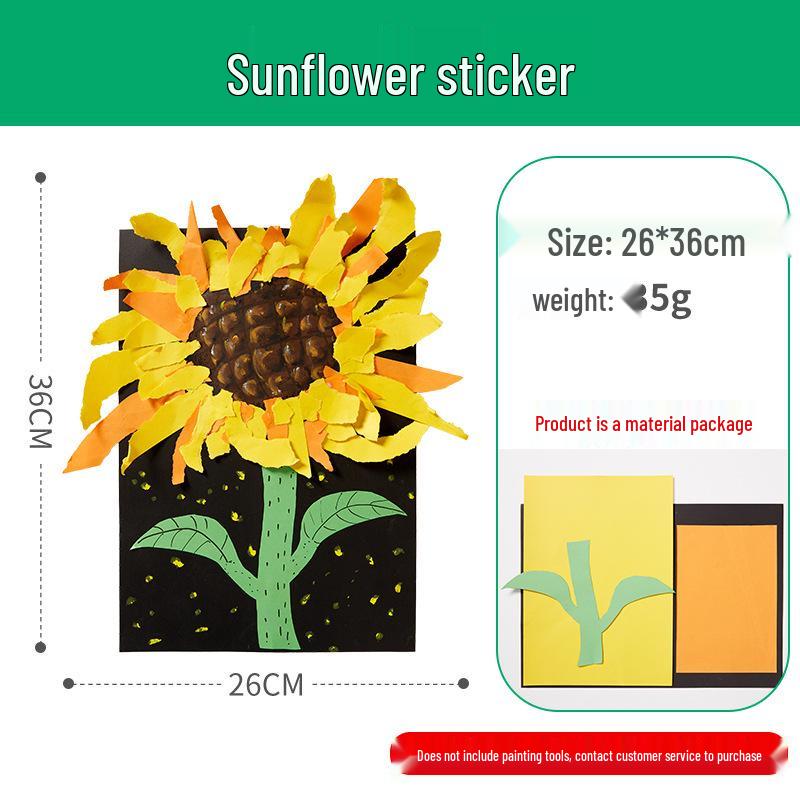 Sunflower Sticker DIY Craft Kit - Educational Art Toy for Kids