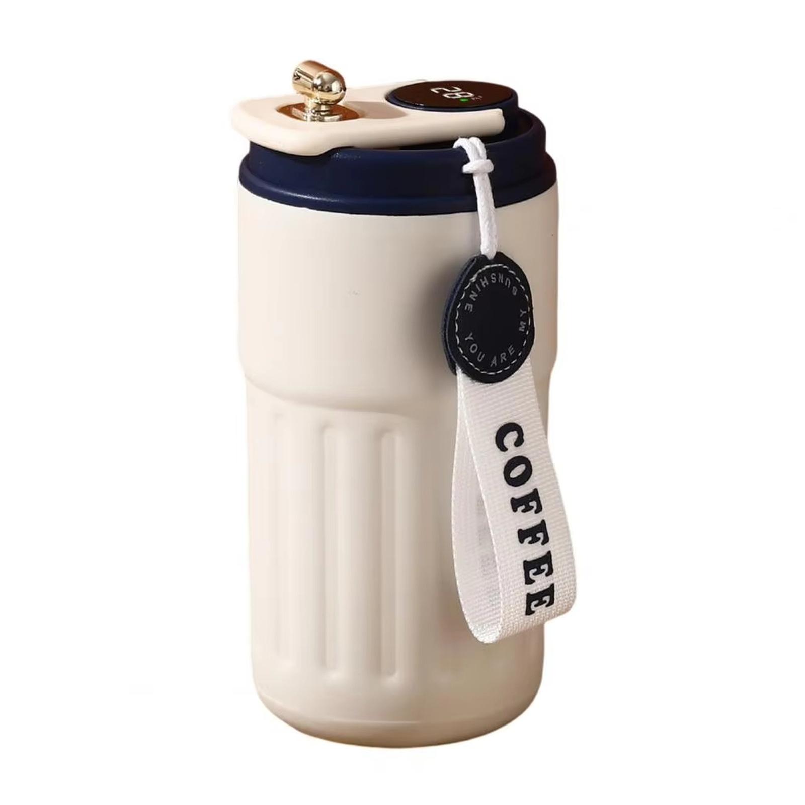 

Smart Coffee Cup Stainless Steel Vacuum Insulated Mug, Portable Travel Cup one size синий