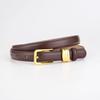 Genuine Leather Womens Slim Waist Belt With Alloy Buckle For Casual And Office Looks