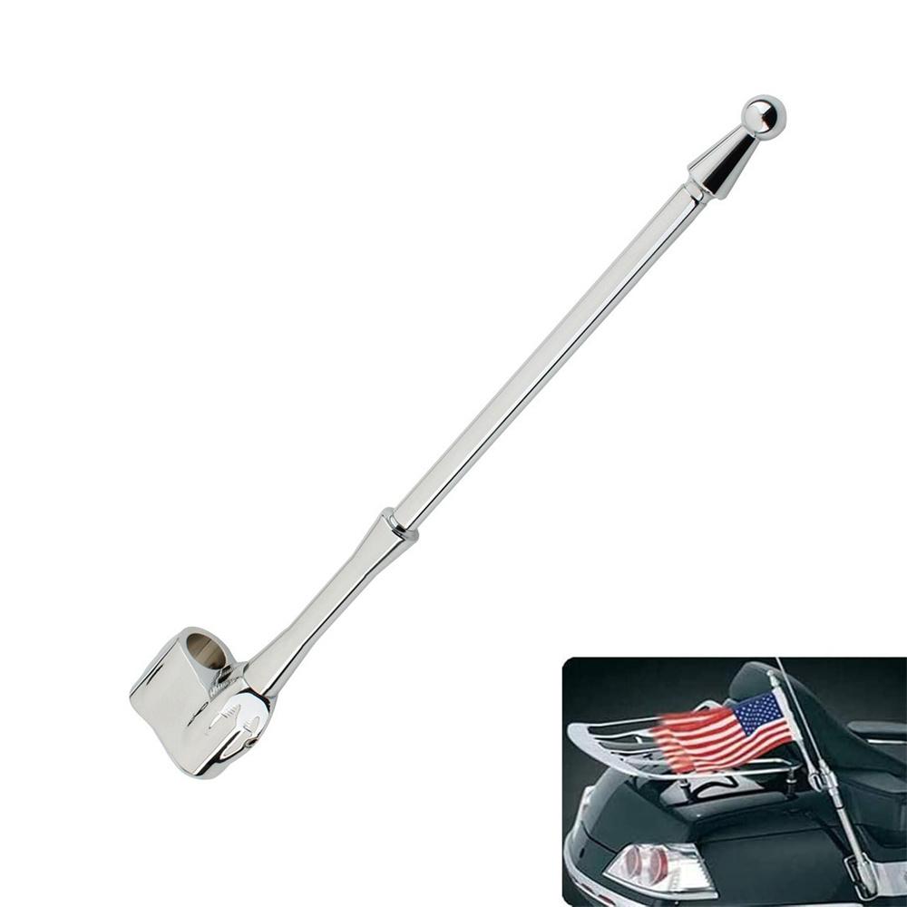 Rear Side Mount Luggage Rack Antenna Vertical Flag Pole For Honda Goldwing GL1800