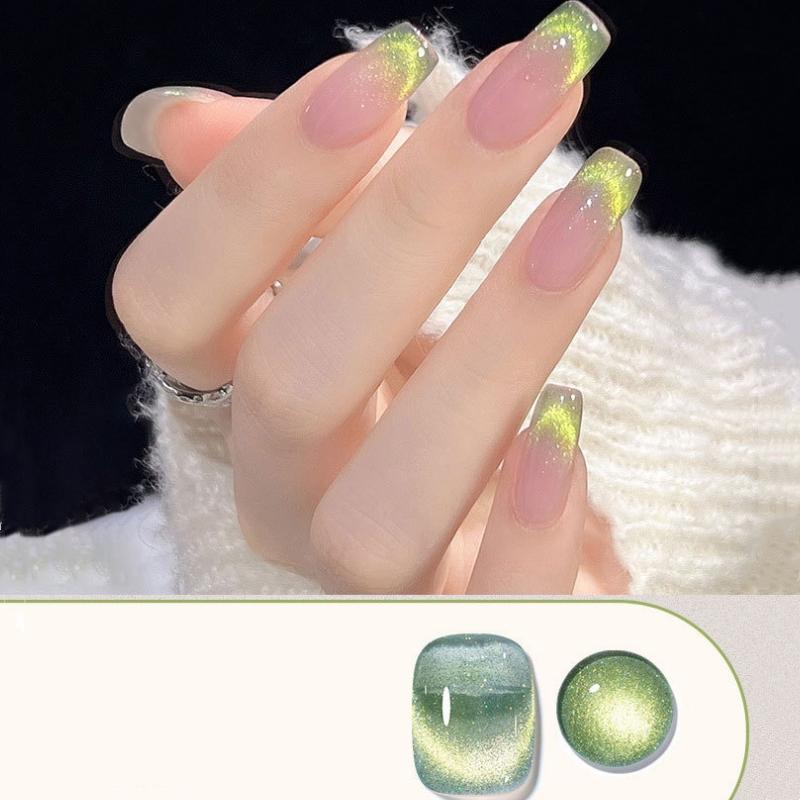Гель-лак для ногтей 8 мл Лак для ногтей Маленькая лампочка Кристалл Кошачий глаз Набор клея Маникюр Лед Прозрачный Аврора Флэш Гель-лак для ногтей