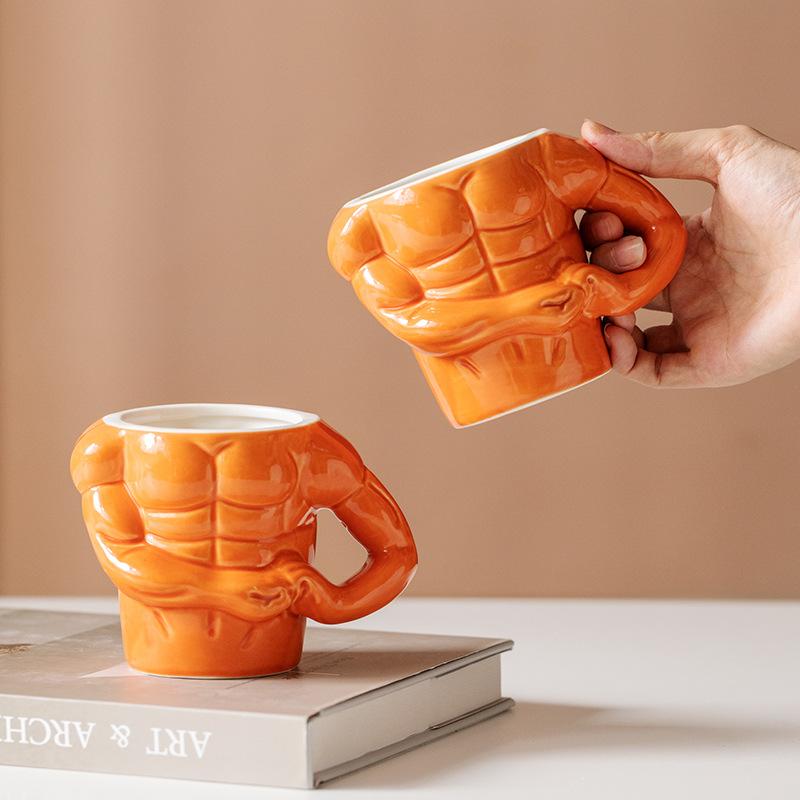 Valentine's Day Gift for Boyfriend Muscle Man Mug Unusual Route Mug Gift for Girlfriend Birthday Prank