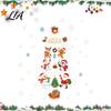 Festive Shop Window Decorations Reusable Christmas Clings, Double Sided PVC Static Glass Stickers, Snowman Snowflake Elk Winter Wonderland Santa Claus