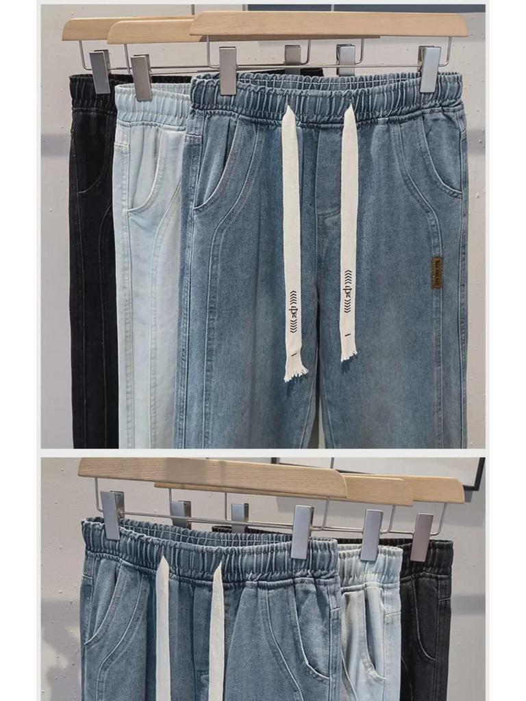 Men's Korean Style Wide-Leg Jeans – Spring/Autumn Fashion Trend, Loose, Casual, Straight Trousers