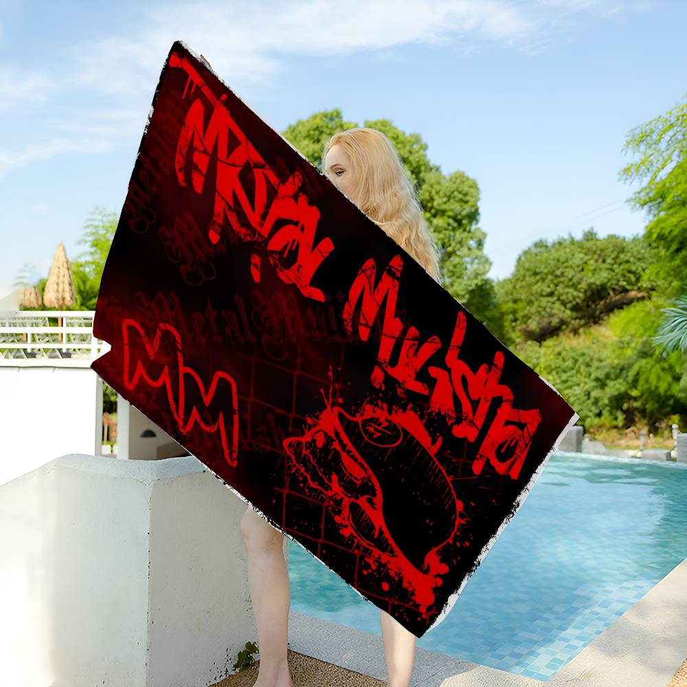 M-Metal M-Mulisha Game Anime Anime Beach Swimming Towel Soft Absorbent Washcloth Children's Gifts for Kids Travel Camping Gym