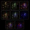 Kids Star Night Light 360 Degree Rotating Star Projector Desk Lamp LED Colors Changing with USB Cable for Children Baby Bedroom Party Decorations