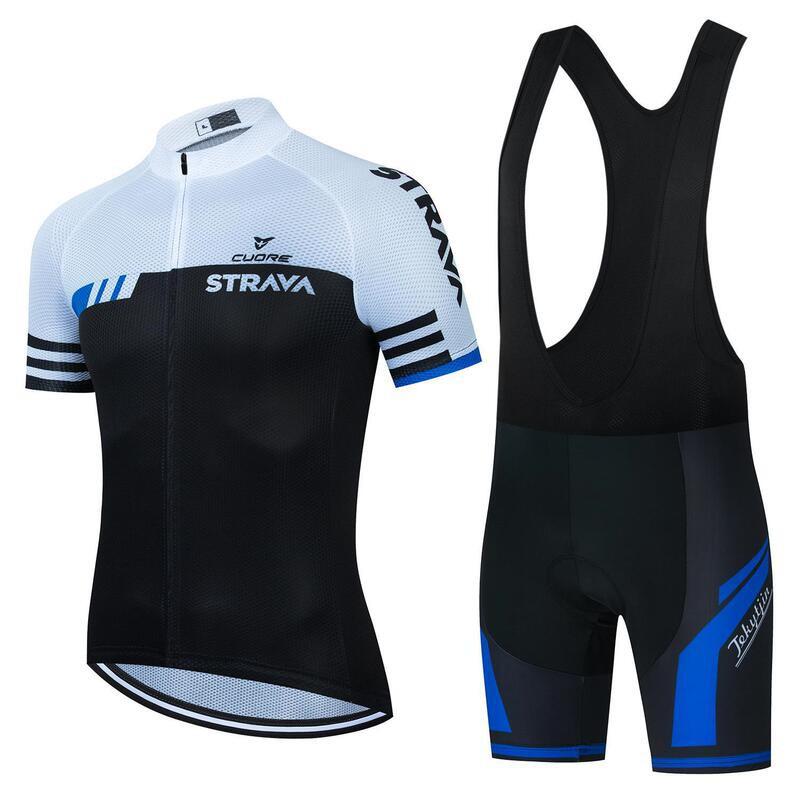 Men Women Cycling Jersey Bib Shorts Set Quick Dry Breathable Bike Riding Outfit Road Mountain Biking