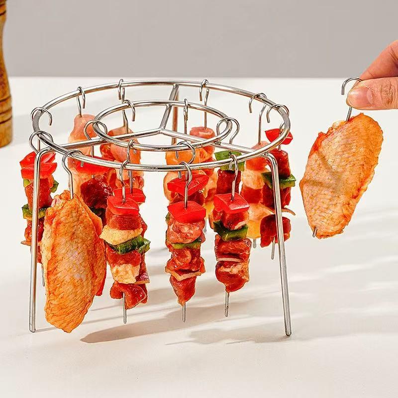 Stainless Steel Vertical Skewer Rack for Air Fryers