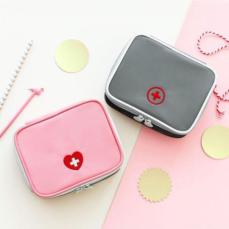 Multi Square Mini Functional Portable Pill Storage Bag For Family Travel Use