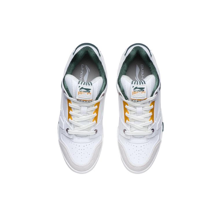 New LiNing Anti Slip Wear Resistant Low Top Skateboard Shoes Women's Ecru