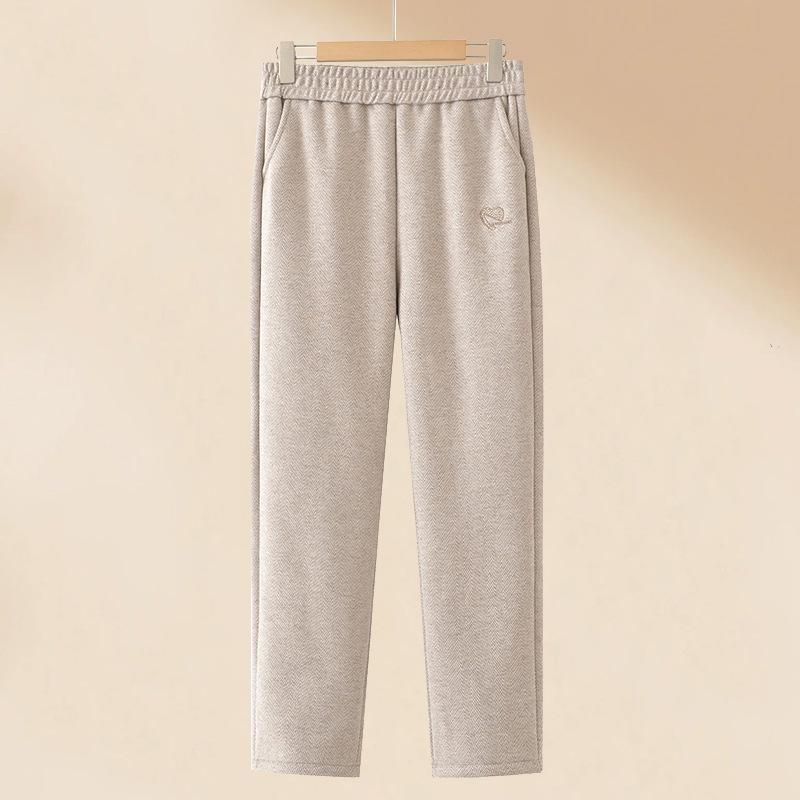 

Warm Velvet Straight-Leg Pants for Middle-Aged & Elderly Women - Stylish Spring & Autumn Wear 7XL (180-200 jin)