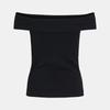 Top coton sahia black épaules dénudées Femme VILA