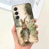 Cute P-PeterS Rabbit Phone Case For Samsung S25,S24,S21,S22,S23,S30,Ultra,S20,Plus,Fe,Lite,Note,10,9,5G Black Cover