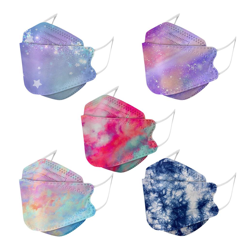 Children's Tie-dye Printing Face Mask Daily Protective Breathable Face Mask