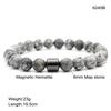 Black Stone Tiger Eye Magnetic Beaded Bracelet