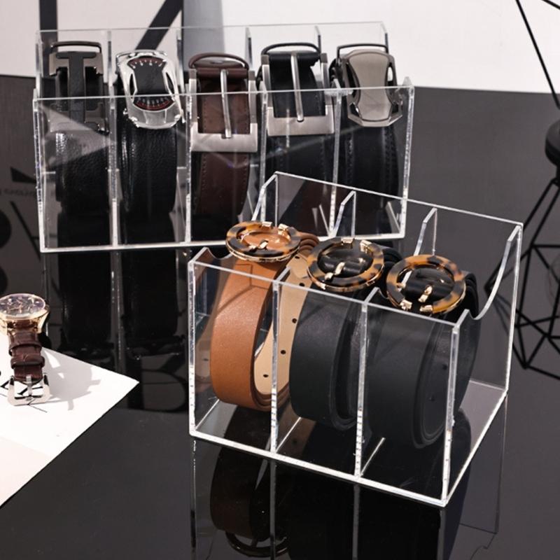 Acrylic Belt Case For Multiple Belt Organization Preventing Tangles And Saving Space In Closet