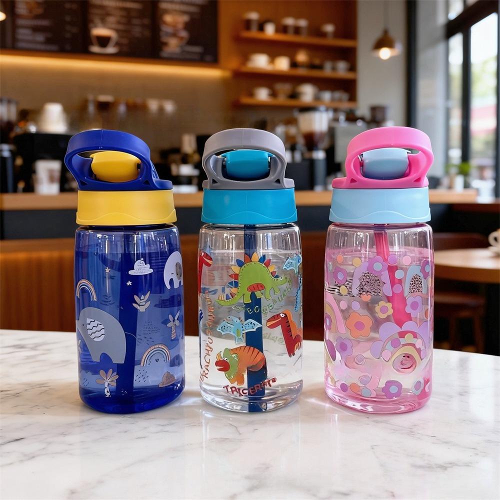 New Trendy Kids Water Sippy Cup Kids 480ml Water Bottle with Straw and Handle Portable Drinking Bottle Cup Children