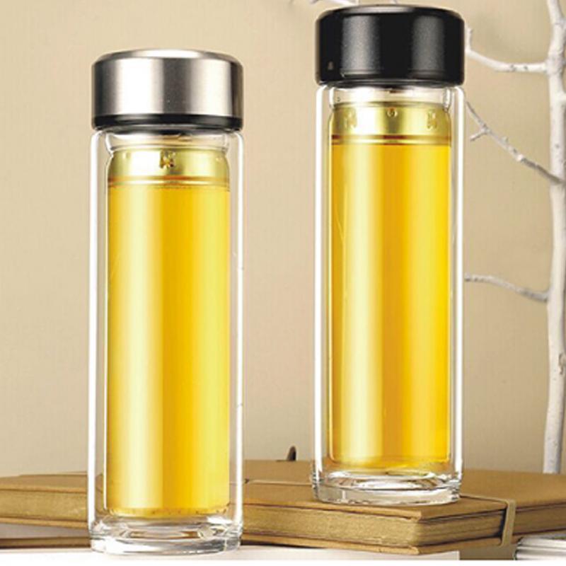 Huierya Double-Layer Borosilicate Glass Tea Mug