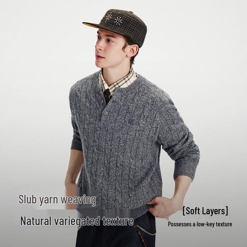 Navigare Men's Half-Zip Wool Blend Sweater