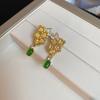 Flower pendant earrings light luxury high sense fashion exquisite stud earrings versatile temperament earrings women