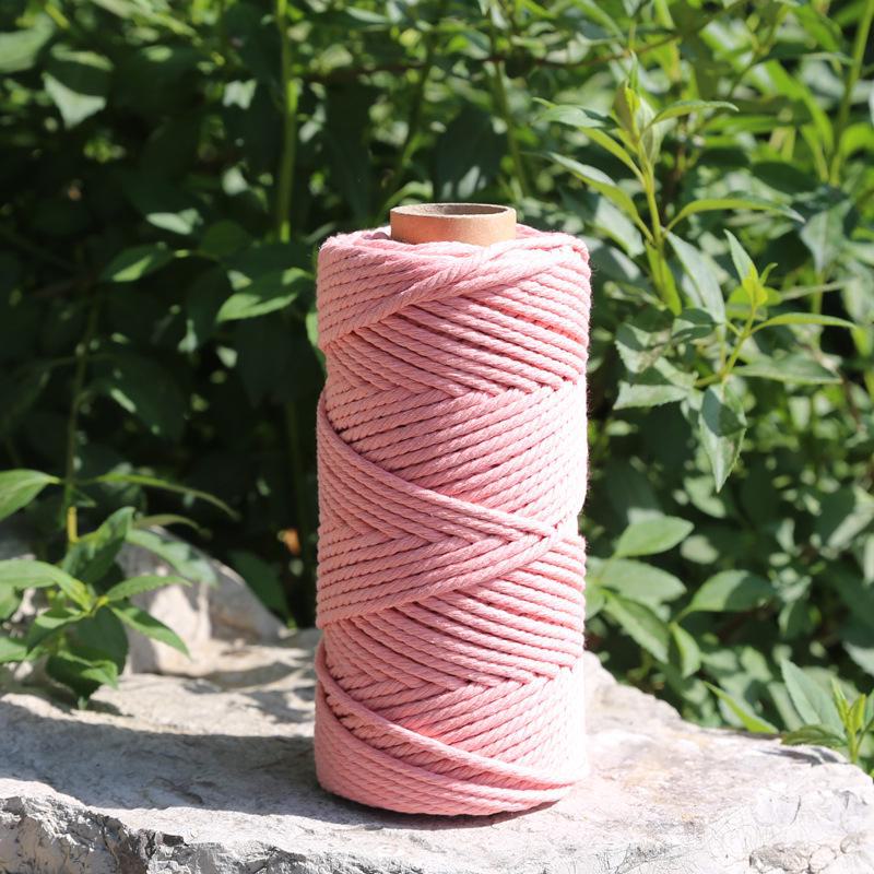 2 mm farbiges Baumwollfadenseil für selbstgemachte dekorative geflochtene Wandteppiche