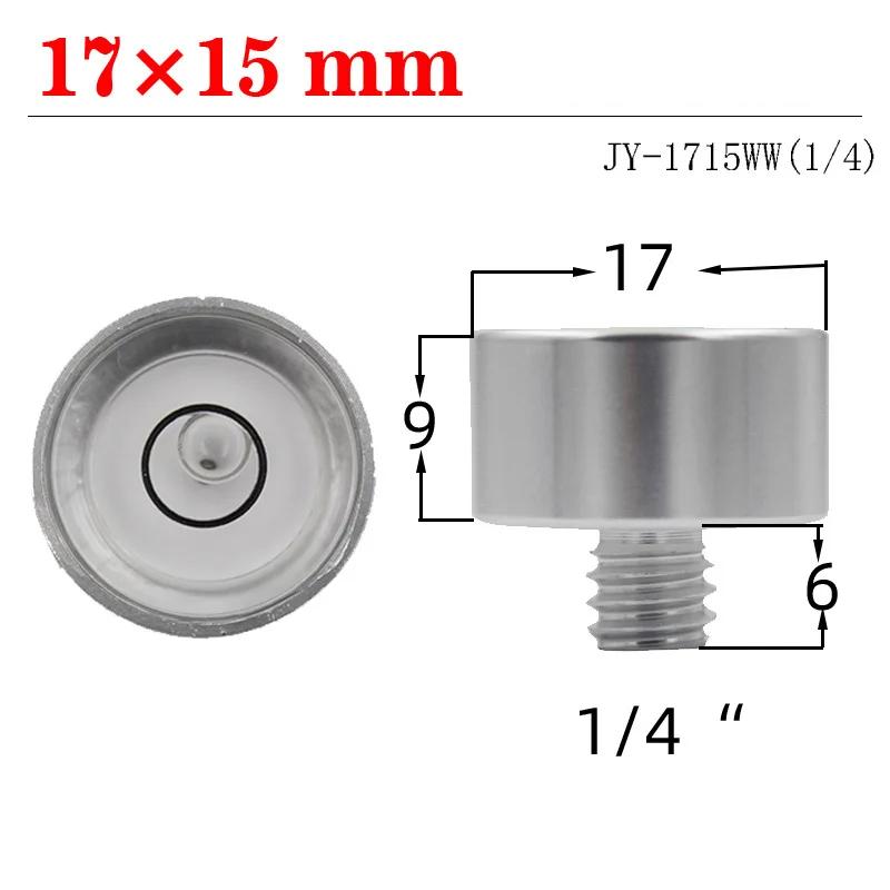Small Bullseye Spirit Level Bubble Bead with Screw M5 M6 M10 1/4 3/8 Inch Leveling Tool With Nail 1PCS
