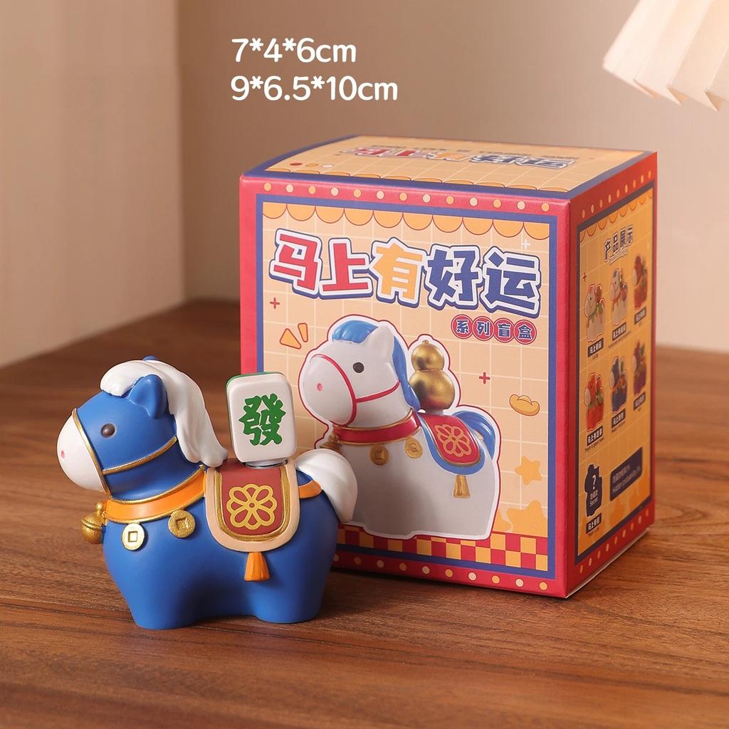 1Pc Creative Transfer Zodiac Horse Back Lucky Bag Ingot Can Be Rotated Home Decoration Office Desktop Decoration