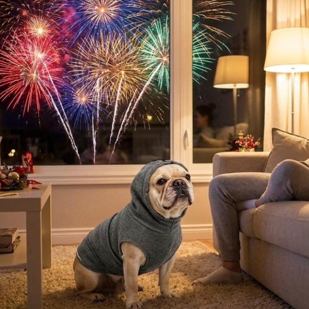 Adjustable Dog Anxiety Vest Soft Fleece Dog Calming Jacket Pet Anti-Scare Pullover Vet Visits