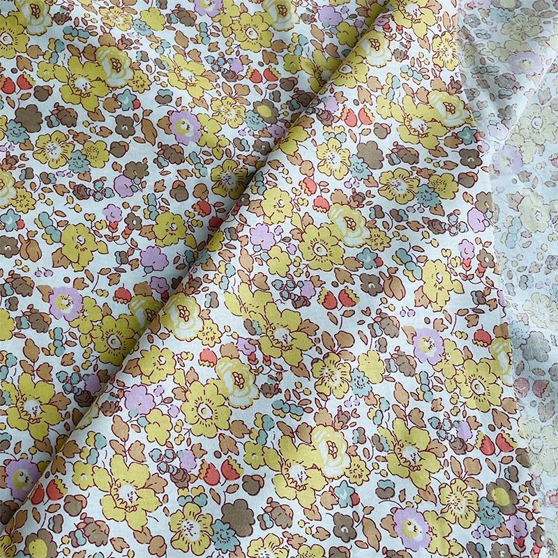 

1 шт 145x100 см хлопчатобумажная ткань для шитья платьев юбки своими руками ручной работы дизайнерский метр для пэчворка жёлтый