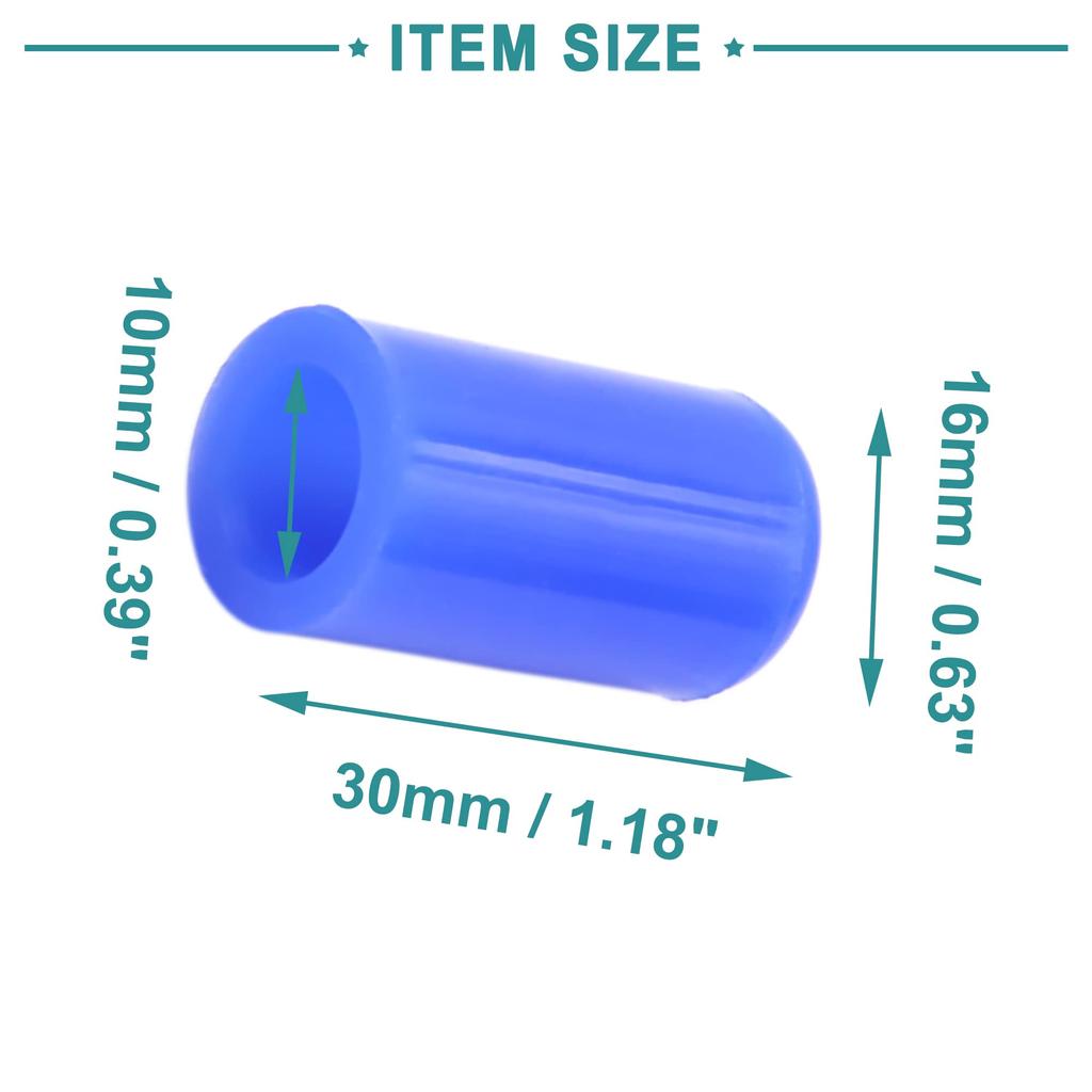 ACROPIX Silicone Blanking Cap 10mm Universal Intake Vacuum Hose Tube End Plug Blue 5pcs