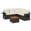 VidaXL Salon de Jardin avec Coussins 6 pcs, Canapés de Terrasse, Ensemble de Meubles de Patio, Mobilier d'Extérieur, Noir 3224558