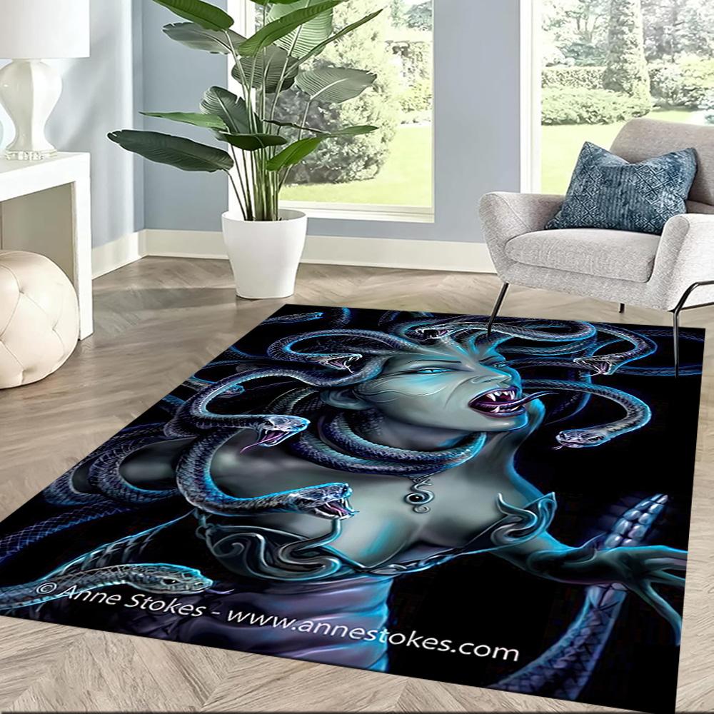 Gothic Style Floor Rug Office Rug Perfect for Foyer Game Room Kitchen Living Rooms Anti-slip Rug Office Home Decor Perfect Gift for Women/Men