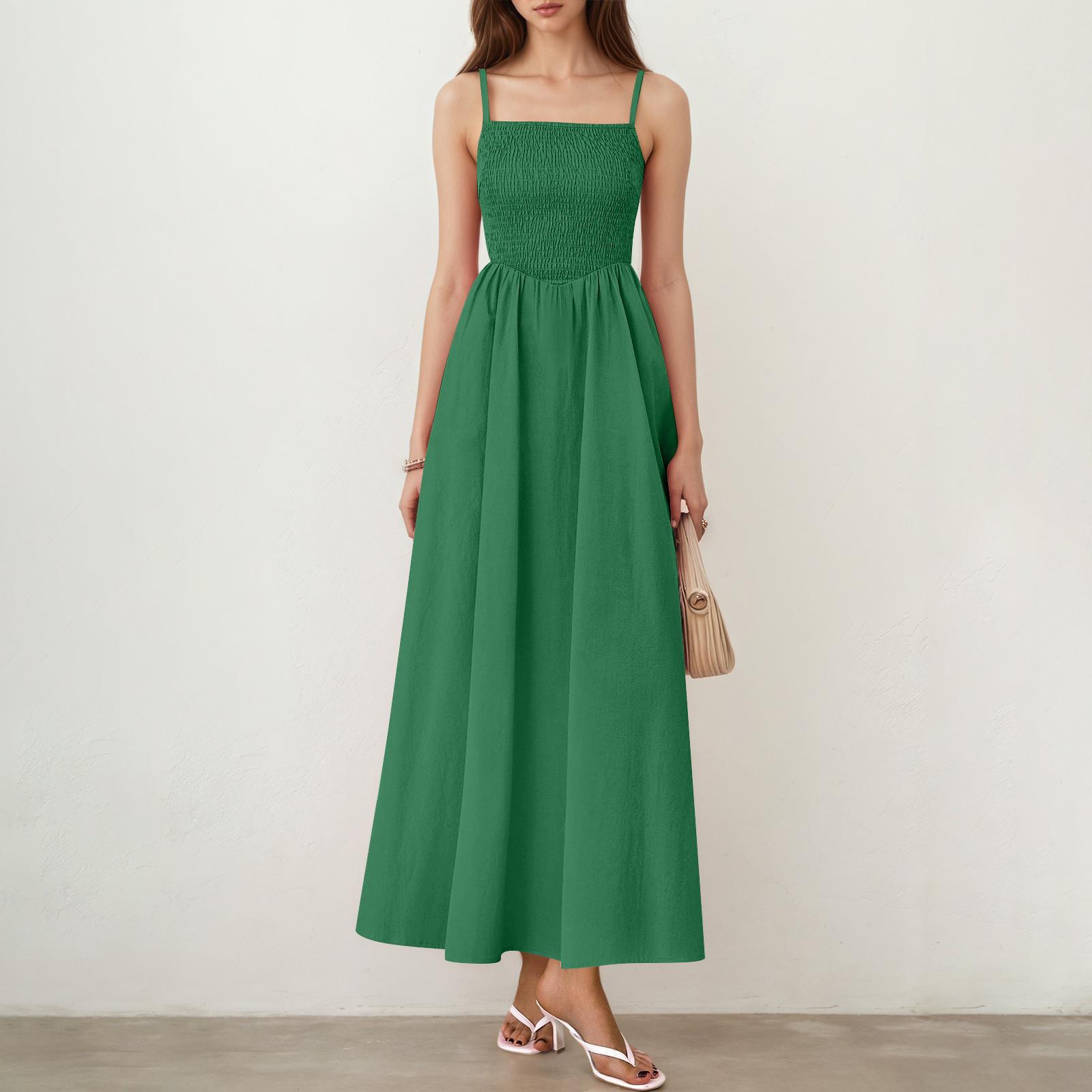 

Жіноча Повсякденна Мода Вінтажна Сукня на Підтяжках Елегантна Святкова Сукня S