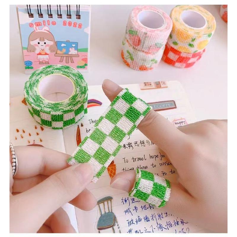 5 Stück/Set Atmungsaktiver selbstklebender Verband, elastischer Verband, Vliesstoff, verschleißfester Fingerriemen, Haustiersportschutz, Knie und Knöchel Großhandel