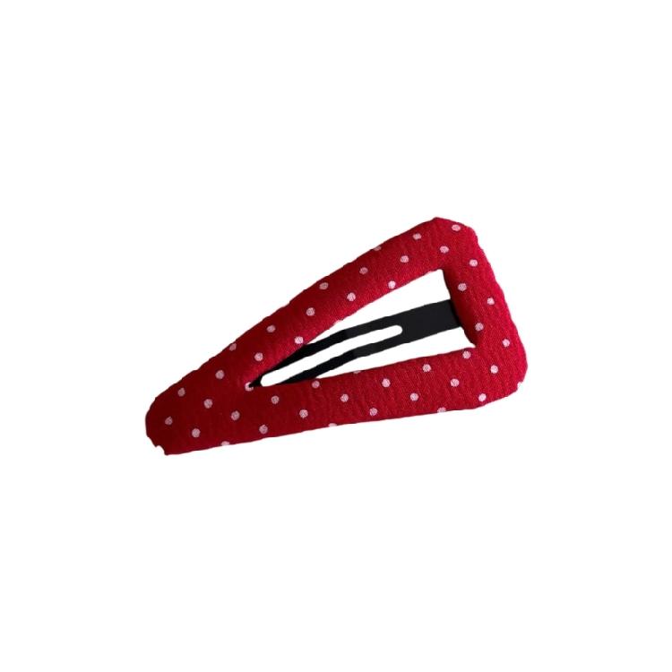 

Graceful Dotted Theme Triangular Hair Ornaments Metallic Barrettes Traditional Korean Style Hair Decors for Women червоний